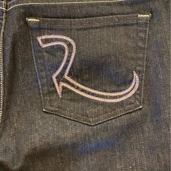 Rock & Republic Women’s Jeans Bootcut Stretch Flare Dark Blue Wash Sz 27 on tag - Picture 6 of 11